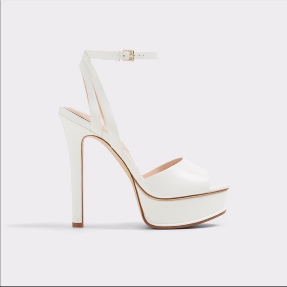 Aldo Shoes - White Platform ALDO Sandal Heels